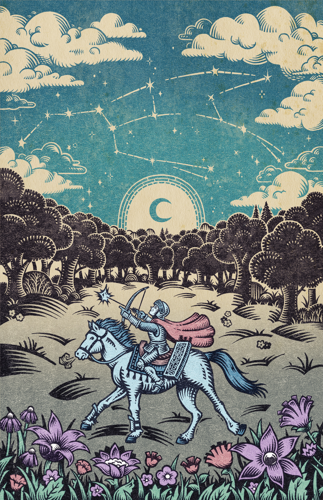 Horse rider illustration
